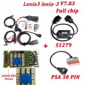 Lexia3 PP2000 Diagbox V7.83 with 921815 Full Chip + PSA 30 Pin +S1279 Cable