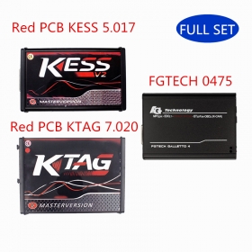 Ship From Europe Red PCB KESS 5.017 + KTAG 7.020 + FGTech V0475