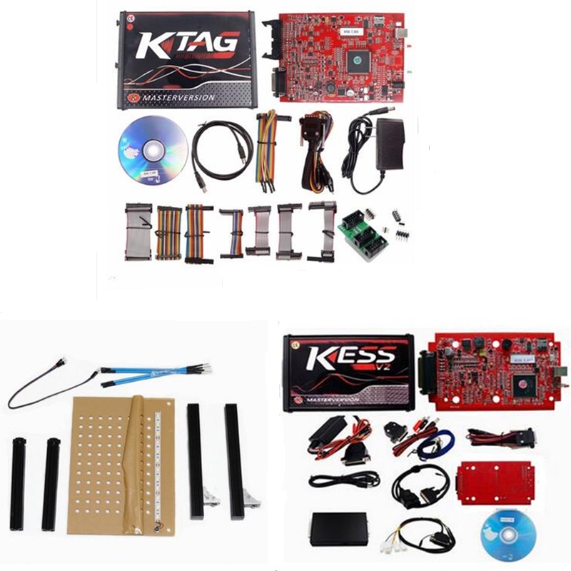 Red KESS 5.017 + KTAG 7.020 + LED BDM Frame