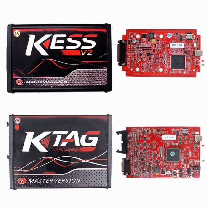 Kess V2 V5.017 Red PCB Online Version V2.80 Plus 4 LED Ktag 7.020 V2.2.5  Red PCB EURO Online Version ECU Programmer